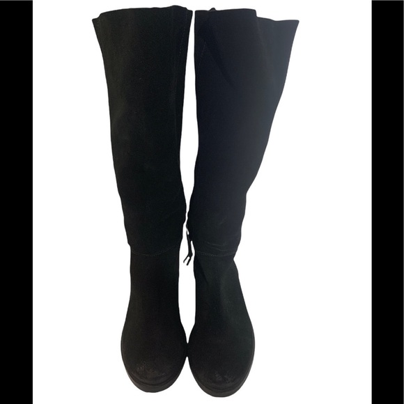 - Naughty Monkey Black Stride Chelsea Suede Leather High Rider Burnished Boot - Picture 4 of 14